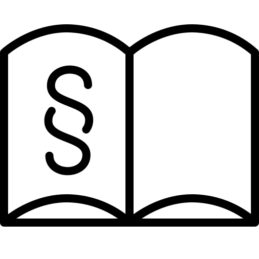 Icon AV: open book with paragraph symbol on the left side