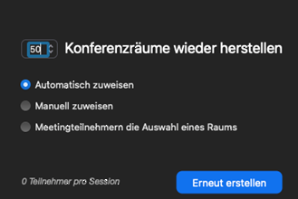 Zoom Bild 3: Konferenzräume wieder herstellen